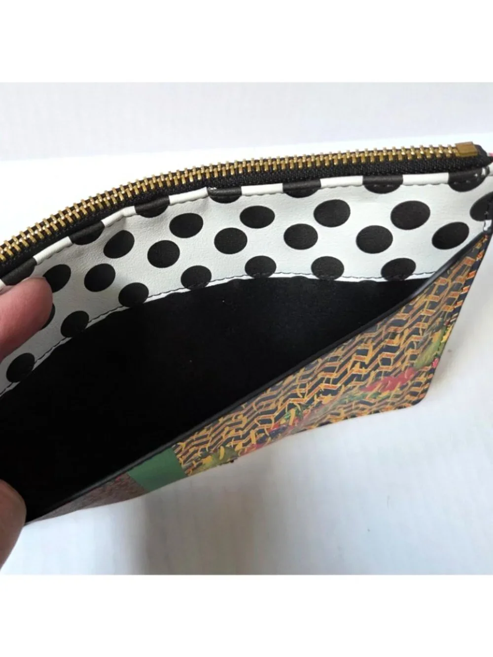 Desigual Wristlet Lola Patch with Removable Insert Pouch Colorful Dots Floral